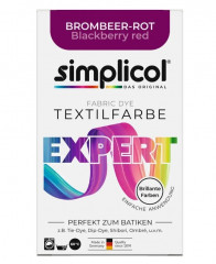 Simplicol Expert Brombeer-Rot краска для ткани бордовая (Германия), стойкое перекрашивание одежды в стиральной машине 40C, 150 г