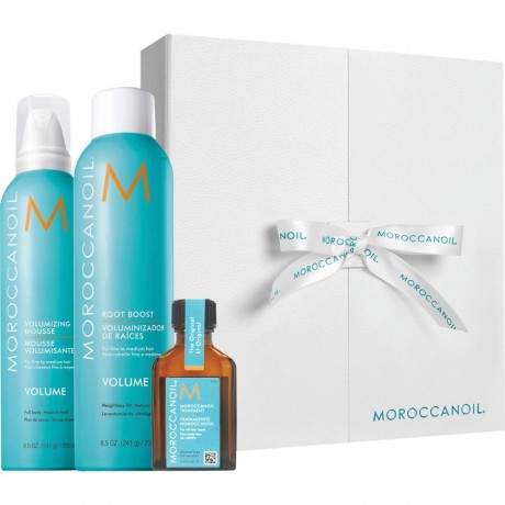 Moroccanoil (Мороканойл) Pflege Volume-Package, Volumenschaum 250 мл + Root Boost 250 мл + Haarolpflegebehandlung 25 мл / 1 шт.