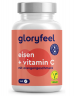 gloryfeel Iron with Vitamin C (40 mg), 240 Tablets,  Железо с витамином C для энергии (Германия), бисглицинат с ацеролой, 240шт