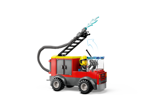 Lego Feuerwehrstation und Loschauto Пожарная часть и пожарная машина