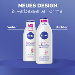 NIVEA Body Lotion Rosenblute &amp; Pflege, 400 ml, Нивеа Лосьон для тела, аргановое масло и аромат розы, 72ч увлажнение, 400 мл