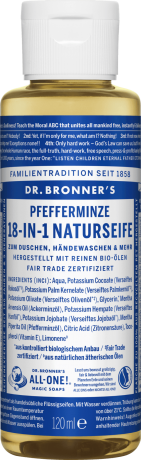 Dr.Bronner's (Доктор Броннерс) 18-IN-1 Naturseife Органическое мыло Pfefferminze, 120 мл