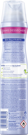 NIVEA Diamant Glanz Haarspray, 250 ml, Нивеа Лак для волос, пантенол и витамин B3, бриллиантовый блеск, до 24ч фиксация, 250 мл