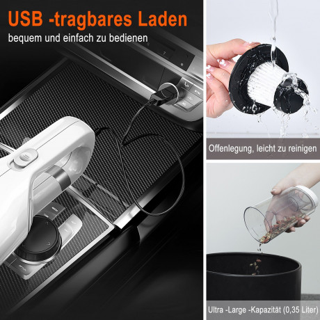 REDOM REDOM Akku-Handstaubsauger Handstaubsauger Autostaubsauger Staubsauger Bodenstaubsauger Kabellos, 120,00 W, Beutellos, 4 in 1 Multifunktion 11000Pa Mit 2000mA-Akku Wohnungen Auto  Беспроводной ручной пылесос REDOM, ручной пылесос, автомобильный пыле