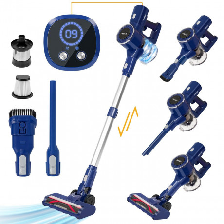 7Magic 7Magic Akku-Handstaubsauger Staubsauger Kabellos mit 25000pa Saugkraft, 6 in1 Akkustaubsauger, 160 W, beutellos, 1.0L Staubbehalter, fur Tierhaare, Teppich, Polster und Hartboden  Беспроводной ручной пылесос 7Magic, беспроводной пылесос с мощностью