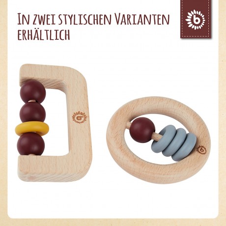 bieco Greifling Holz Natur Baby Beissring 10 cm Greifring mit Silikon Kugeln ab 0 M Beissringe Кольцо-захват из натурального дерева для прорезывания зубов для младенцев 10 см кольцо-захват с силиконовыми шариками от 0 M прорезыватели для зубов