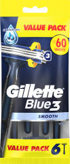 GILLETTE Einwegrasierer, Blue3 Smooth, 6 St, Джилетт Одноразовые мужские бритвы Blue3 Smooth, 6 шт.