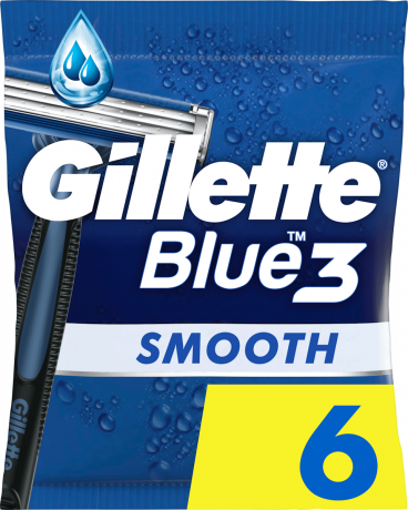 GILLETTE Einwegrasierer, Blue3 Smooth, 6 St, Джилетт Одноразовые мужские бритвы Blue3 Smooth, 6 шт.