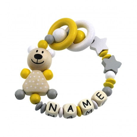 elefantasie Greifling Teddybar Sterne personalisiert mit Namen Игрушечный плюшевый батончик с цепляющими звездами