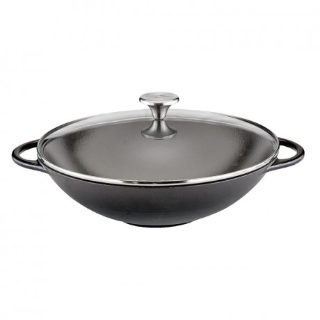 Kuchenprofi Kuchenprofi Wok mit Glasdeckel Provence Schwarz d: 30 cm / h: 9 cm K?chenprofi Wok со стеклянной крышкой Provence Black d: 30 см / высота: 9 см