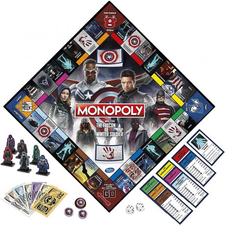 Hasbro Marvel Monopoly The Falcon and the Winter Soldier Монополия Marvel Сокол и Зимний Солдат