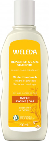 WELEDA HAFER Aufbau-Shampoo, 190 ml, Овсяный восстанавливающий шампунь для сухих и повреждённых волос без силиконов и сульфатных ПАВ, 190 мл