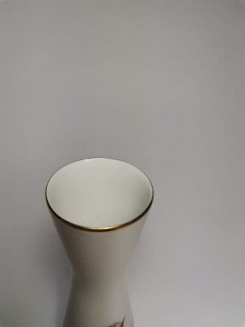 Rosenthal Studio Line, Розенталь Студио Лайн Винтажная фарфоровая Ваза с позолотой "Черная Роза", 17см, Германия 1960г.