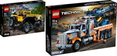 LEGO Technic 2er Set: 42122 Jeep Wrangler + 42128 Schwerlast-Abschleppwagen Технический набор из 2 предметов: 42122 Jeep Wrangler + 42128 Тяжелый тягач