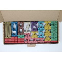 Wissner aktiv lernen Stapelzahlen in Montessori-Farben (34 Stuck) Сложенные цифры в цветах Монтессори (34 штуки)