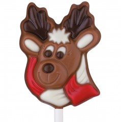 Рождественский Подарок Weibler Schoko-Lolli "Elch mit Schal"