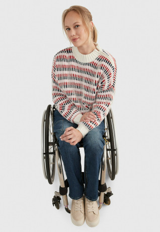 Tommy Hilfiger ADAPTIVE SIGNATURE Jumper snow white multi АДАПТИВНАЯ ПОДПИСЬ Перемычки белоснежка мульти
