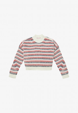 Tommy Hilfiger ADAPTIVE SIGNATURE Jumper snow white multi АДАПТИВНАЯ ПОДПИСЬ Перемычки белоснежка мульти