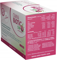 OMNi BiOTiC SR-9 with B Vitamins 28st (84g),  Пробиотик 2-в-1 с витаминами B2, B6, B12, 9 штаммов бактерий для кишечника и нервной системы, от усталости и стресса, 28 порций х 3г 