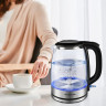 Bonsenkitchen Bonsenkitchen Wasserkocher Wasserkocher aus Glas, 1,7 L 2200 W Wasserkocher mit blauer LED-Beleuchtung, automatischer Abschaltung und Uberhitzungsschutz, Innendeckel und Boden aus 304 Edelstahl (BPA-frei), 1,7 l, 2200 W  Стеклянный чайник Bo