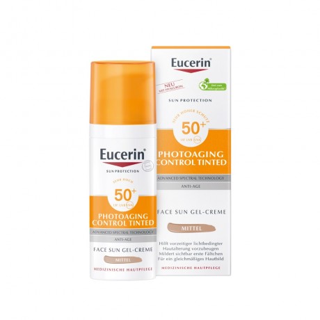 Eucerin Sun CC Creme getont mittel LSF 50+  Солнцезащитный СС крем тонирующий средний SPF 50+