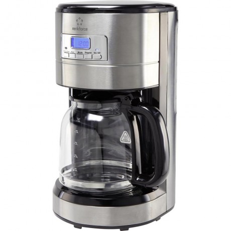 Кофеварка Coffee maker Renkforce CM4276-V Stainless steel (brushed), Black Cup volume=10 Timer, Display