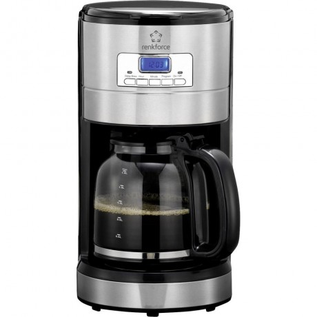 Кофеварка Coffee maker Renkforce CM4276-V Stainless steel (brushed), Black Cup volume=10 Timer, Display