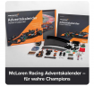 FRANZIS 67391 Адвент-календарь McLaren F1 2025 Коллекционная модель болида 1:43 со звуковым модулем, 24 дня сборки