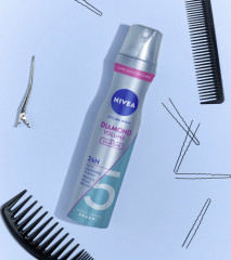 NIVEA Diamant Volumen Haarspray, 250 ml, Нивеа Лак для волос, пантенол и витамин B3, двойной объём и бриллиантовый блеск, до 24ч фиксация, 250 мл