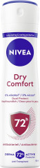 NIVEA Dry Comfort Anti-Transpirant Spray, 150 ml, Нивеа Антиперспирант спрей, Dual Protect, 0% спирта, 72ч сухость и комфорт, 150 мл