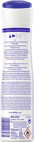 NIVEA Dry Comfort Anti-Transpirant Spray, 150 ml, Нивеа Антиперспирант спрей, Dual Protect, 0% спирта, 72ч сухость и комфорт, 150 мл