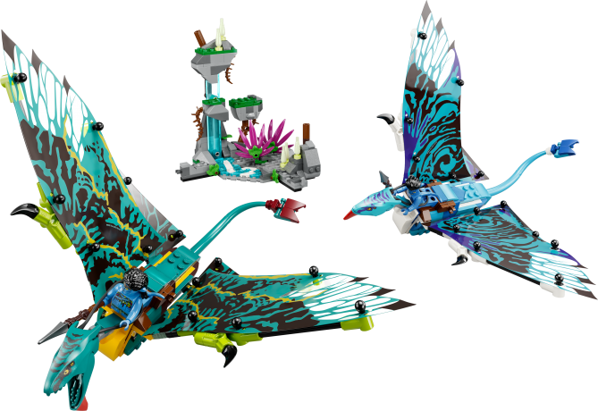 Lego Jakes und Neytiris erster Flug auf einem Banshee Первый полет Джейка и Нейтири на Банши