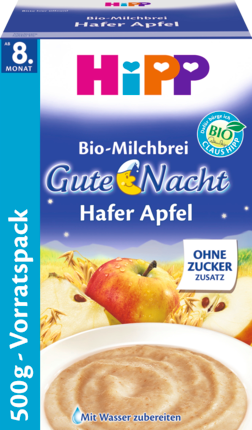 Hipp Био-Молочная каша Gute Nacht Овсяные Яблоко от 8. Месяц ев, 500 г