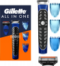 GILLETTE Elektrischer Rasierer, All in One Styler, 1 St, Джилетт Многофункциональный триммер All in One Styler 4 в 1 с 3 гребнями и бритвенной кассетой, 1 набор