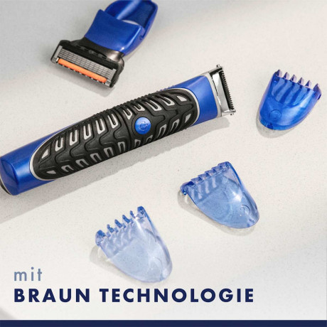 GILLETTE Elektrischer Rasierer, All in One Styler, 1 St, Джилетт Многофункциональный триммер All in One Styler 4 в 1 с 3 гребнями и бритвенной кассетой, 1 набор