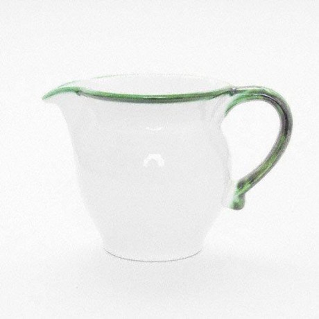 Gmundner Keramik Gmundner Keramik Gruner Rand Milchgiesser glatt 0,3 l - Hohe ca. 9,5 cm Кувшин для молока Gmundner Ceramics Gr?ner Rand гладкий 0,3 л - высота около 9,5 см