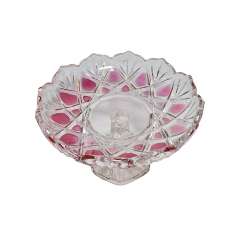 Фруктовница винтажная Im Stil Anna Hutte, стекло, 16.5 см, Германия, 1960-70гг.