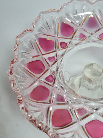 Фруктовница винтажная Im Stil Anna Hutte, стекло, 16.5 см, Германия, 1960-70гг.