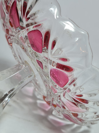 Фруктовница винтажная Im Stil Anna Hutte, стекло, 16.5 см, Германия, 1960-70гг.