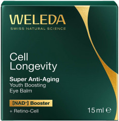 WELEDA Cell Longevity Super Anti-Aging Youth Boosting Eye Balm, 15 ml, Бальзам для кожи вокруг глаз Youth Boosting с экстрактами фисташки и магнолии, 15 мл