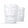 Fiftyeight Products TV Tassen Becher ohne Henkel Set 2-tlg. - lachend & lecker 0,35 L Набор чашек для телевизора без ручки 2 шт. - смеющийся и вкусный 0,35 л