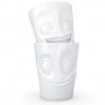 Fiftyeight Products TV Tassen Becher ohne Henkel Set 2-tlg. - lachend & lecker 0,35 L Набор чашек для телевизора без ручки 2 шт. - смеющийся и вкусный 0,35 л