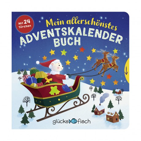 Sauerlander Verlag Glucksfisch: Mein allerschonstes Adventskalenderbuch (Stimmungsvoller Adventskalender und Buch im einem mit 24 Turchen) Glucksfisch: Мой самый красивый адвент-календарь (атмосферный адвент-календарь и книга в одном с 24 маленькими дверц