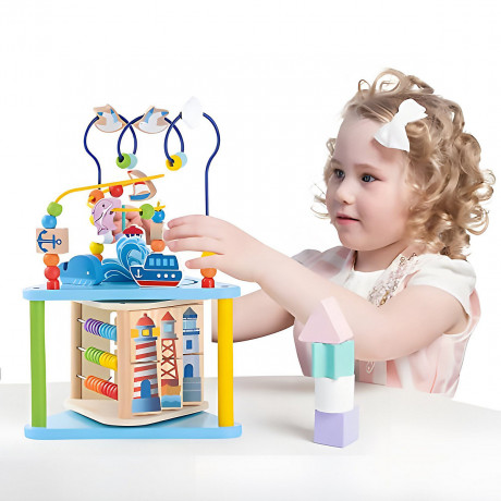 baobe Motorikschleife Meeresmotiv Motorikwurfel Цикл двигательных навыков Кубик двигательных навыков с морским мотивом