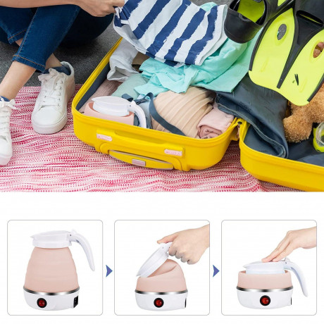 KULER KULER Wasserkocher Reise-Wasserkocher, Faltbarer Wasserkessel, Rosa  KULER Чайник Дорожный чайник Складной чайник Розовый