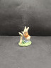 Статуэтка винтажная миниатюрная Im Stil Goebel "Заяц, играющий на флейте", фарфор, 9 х 6 см, Германия, 1970-80гг. 