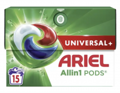 Ariel Vollwaschmittel Flüssig All-in-1 Pods Universal 15WL, Капсулы для стирки белья универсальные 15шт