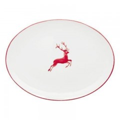 Gmundner Keramik Gmundner Keramik Rubinroter Hirsch Platte oval 33x26x2,5 cm Тарелка Gmundner керамическая рубиновый благородный олень овал 33x26x2,5 см