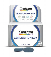 Centrum Generation 50+ Мультивитамины (Германия), 30шт, таблетки для людей старше 50 лет, более 20 витаминов и минералов