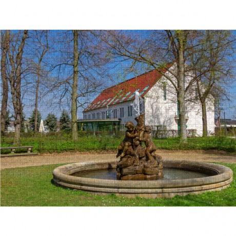 CALVENDO Puzzle CALVENDO Puzzle Der Springbrunnen mit den Riesenkindern Пазл CALVENDO Puzzle Фонтан с гигантскими детьми